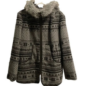 Green with Envy Women Winter Jacket Faux Fur-Trimmed Hooded Coat Approx Size XL‎